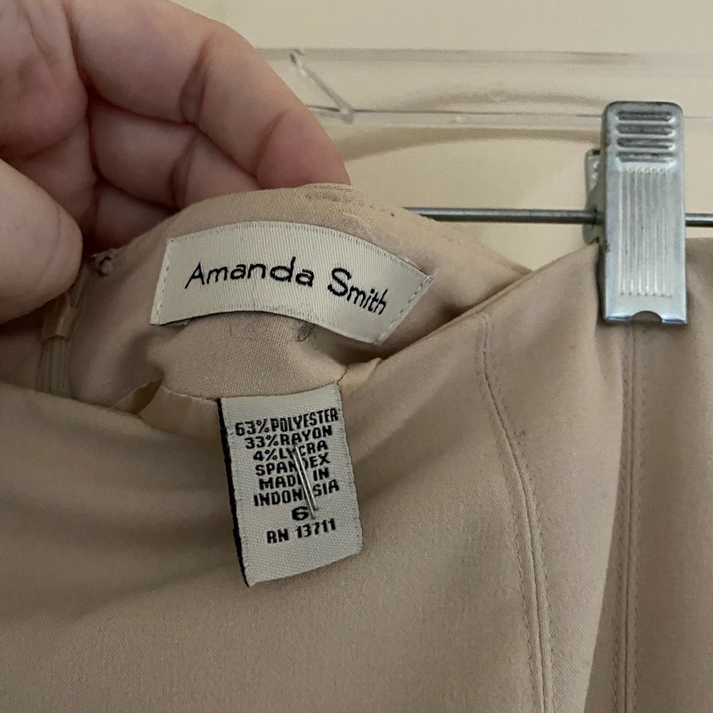 Amanda Smith Khaki/Stone Pencil Skirt - Picture 3 of 4